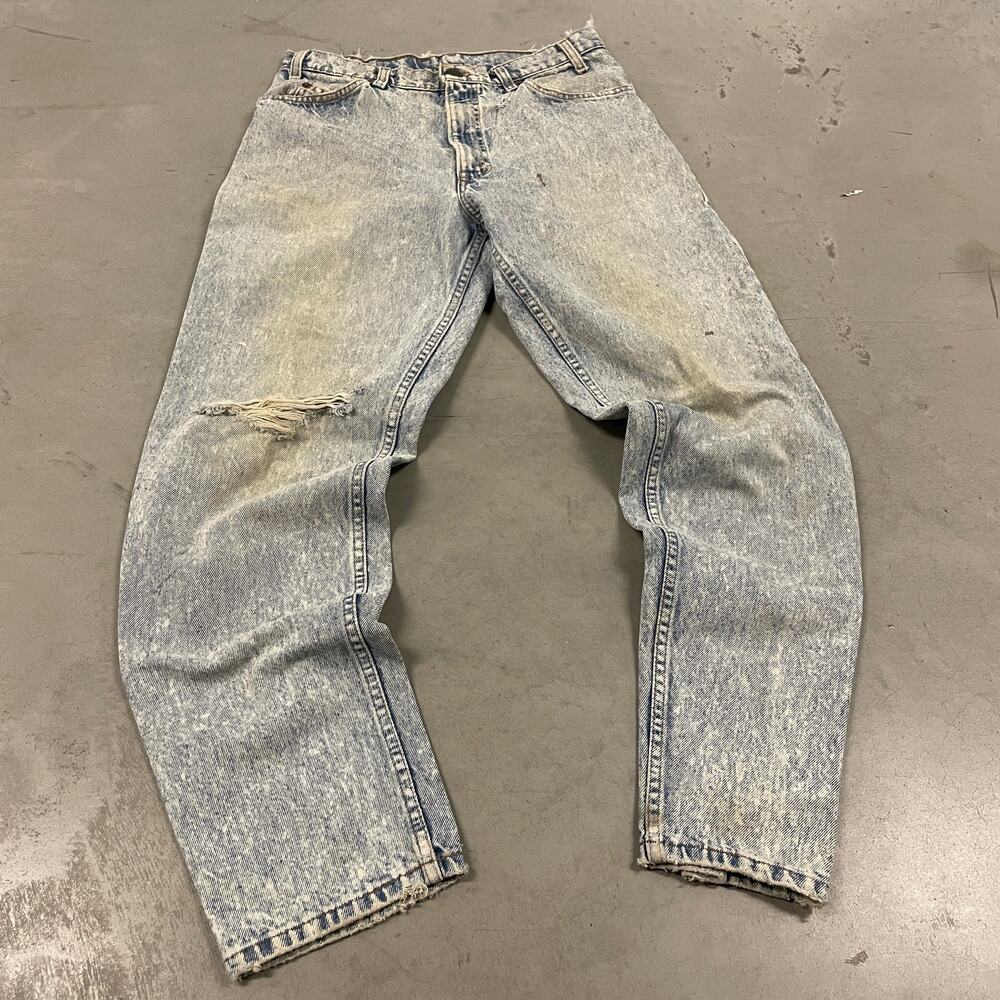 90s stonewashed baggy orange tab Levi’s jeans 30x30